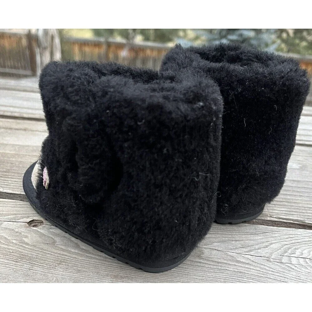 Nice! EMU Australia Lamb Walker Infant 6-12 Month Merino Wool Boots - Black